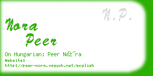 nora peer business card